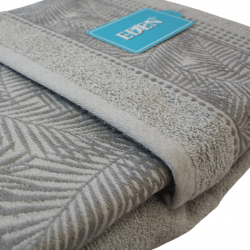 JUEGO TOALLAS 3 PIEZAS JACQUARD OCEAN GRIS