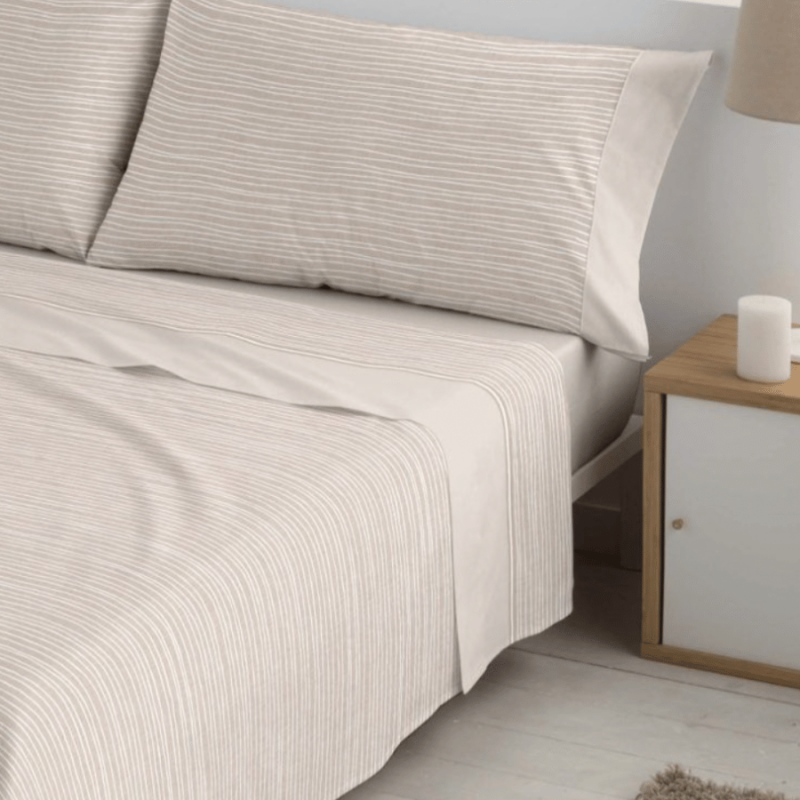 SÁBANAS BAMBÚ METAL BEIGE CAMA 200