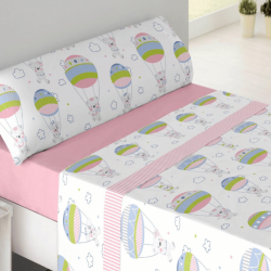 SÁBANAS CORALINA ROSA 7407 CAMA 90